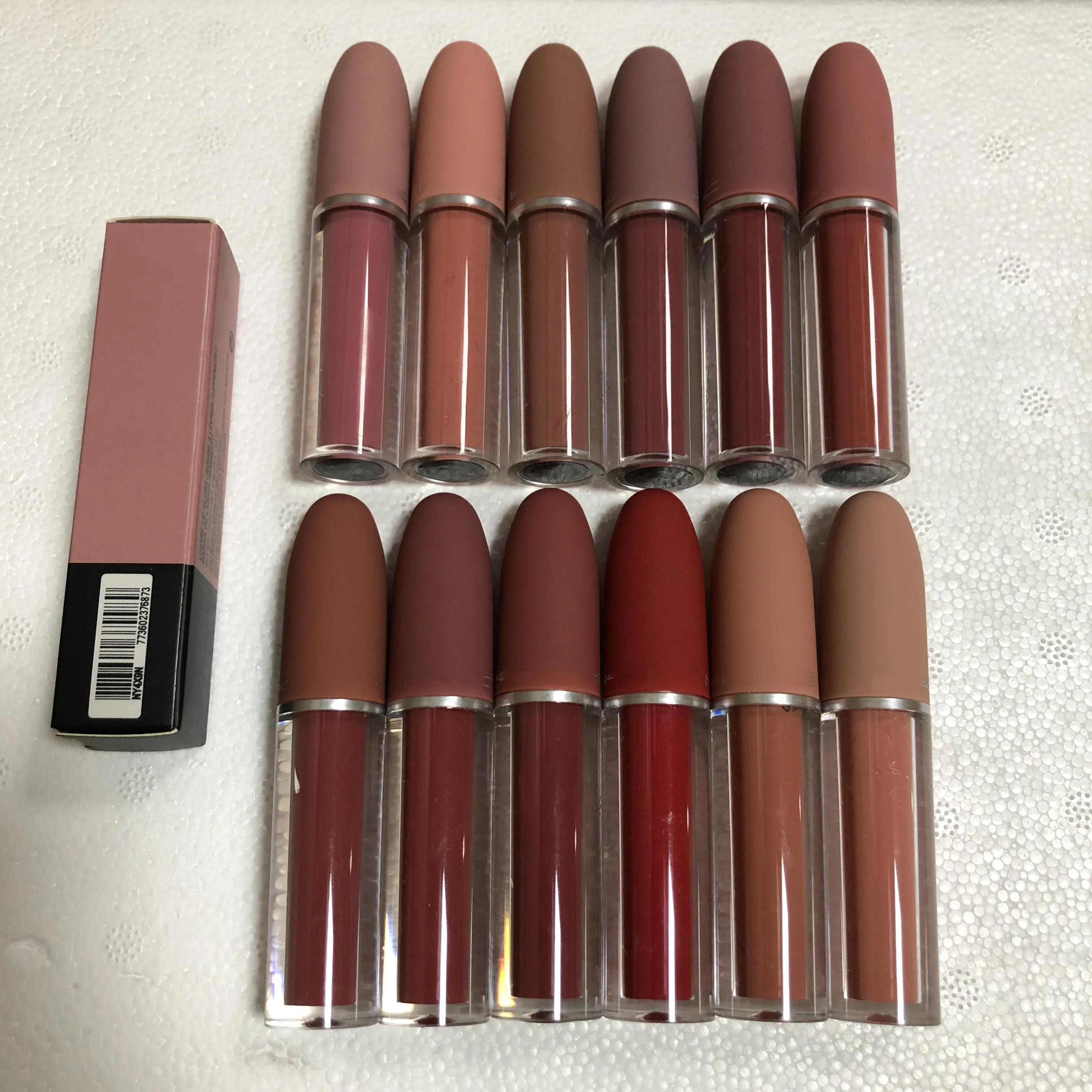 12 Colors Matte Lip Gloss Lips Lustre Christmas Selena Bullet Liquid Lipstick Lipgloss Waterproof Cosmetics DHL Fast Shipping
