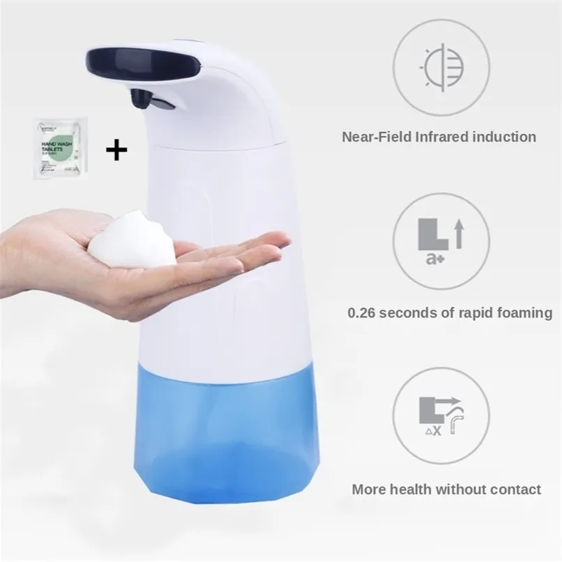 Touchless Automatic Soap Foaming Dispenser Pumpflaska För Barn Hand Tvättkök Badrum Foam Flytande Maskin 211206