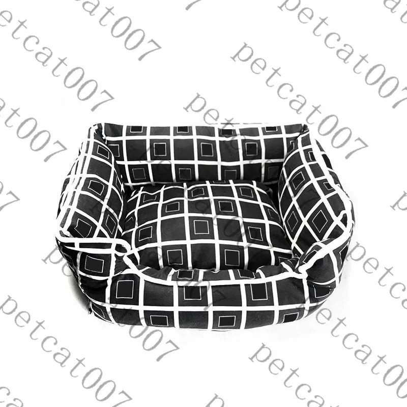 Black Plaid Dog Bed Kennele Drukuj Pet Nest Pens Małe duże psy Kennel łóżka