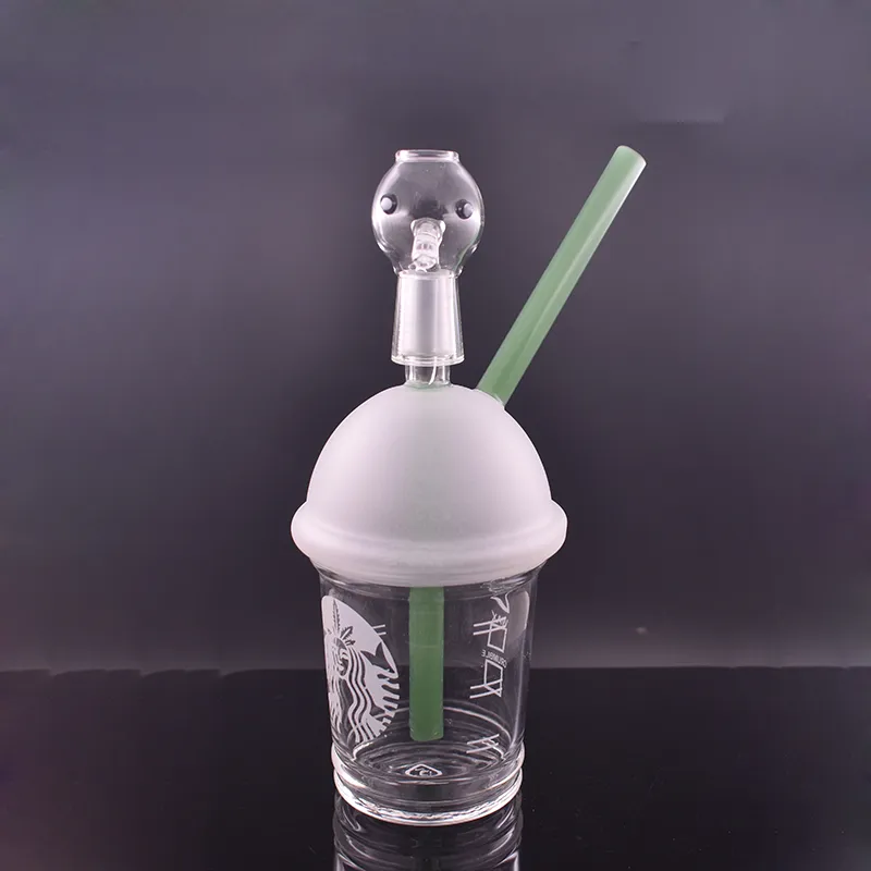 7.5inch copo de vidro Bong Hookah Cup Forma Bubbler Water Bongs Grosso Reciclador Dab Plataformas de Petróleo Com 14mm Queimador de Óleo Tubo Dome Nail Menor Preço