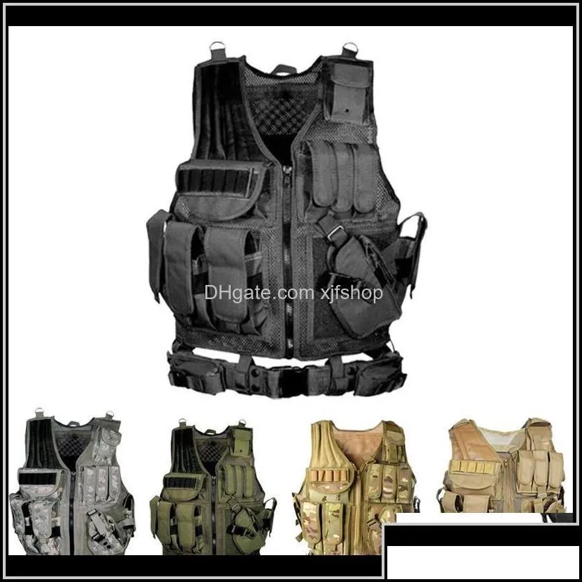 Vests Clothing Tactical Geartactical Multi-Pocket Swat Army Cs Hunting Vest Camping Hiking Aessories T190920 Drop Delivery 2021 9Wcuf
