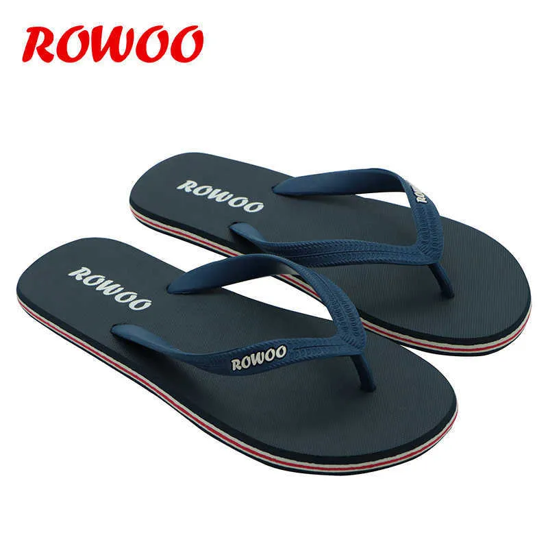 Flip Flops Men Beach Flat Sandals Open Toe Outdoor Casual Male 9-46 Big Sizes Summer Shoes Men Slippers 210721