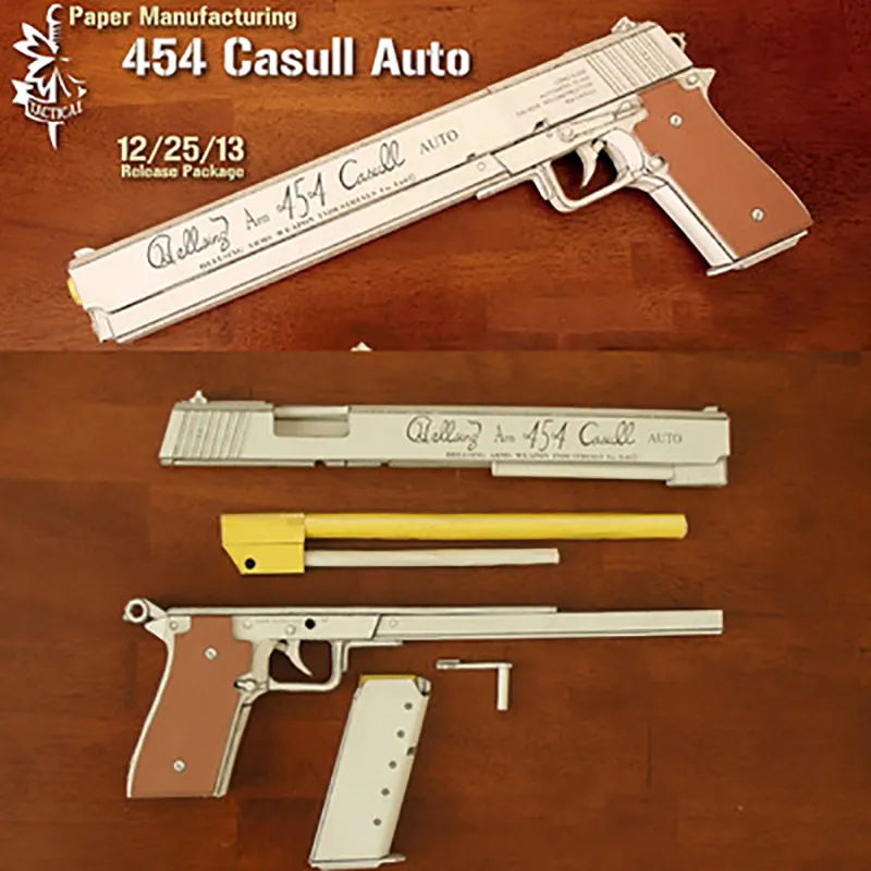 Jackal casull 3d papper leksak gun kort hantverk modell pistol militär blaster pussel handgjorda för barn barn pedagogiska leksaker