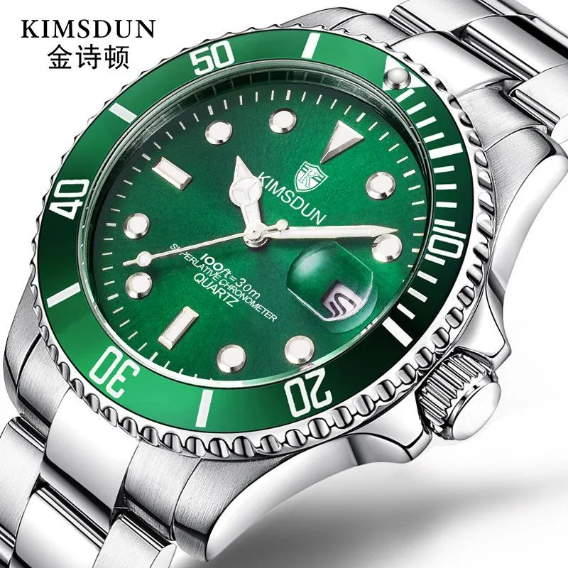 Relojes de pulsera Kimsdun Top Fashion Watch Men 30atm Fecha de impermeable Reloj deportivo Relojes de deporte Hombre Cuarzo Reloj de pulsera Relogio Masculino