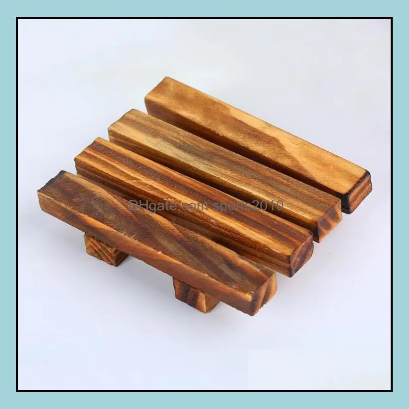 Wood Wooden Soap Dish Storage Tray Holder Bath Shower Plate Bathroom NEW Worldwide Store DHL Free LX1567