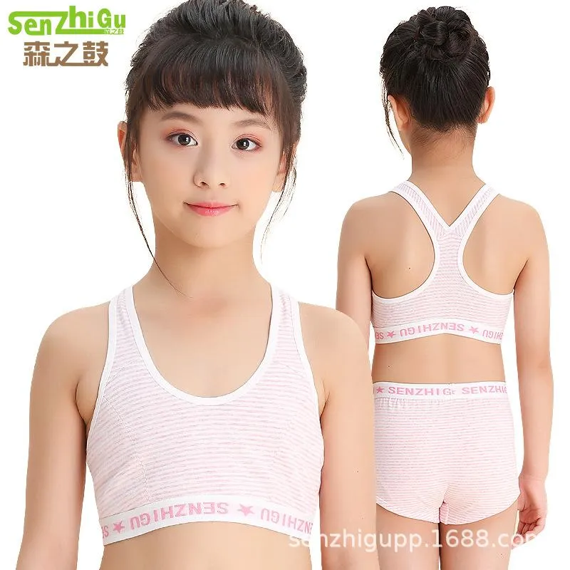 Girls' development period 12-10 years old 9 underwear bra ice silk