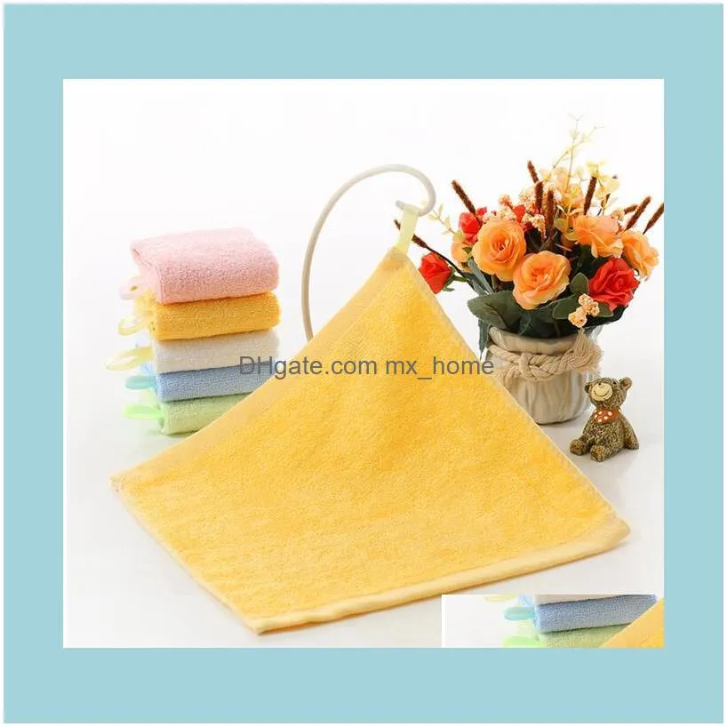 Kindergarten Face Towel Square Wiping Hands Plain Bamboo Fiber Small nursery school Wipe Hand Towels 25*25CM wmq957