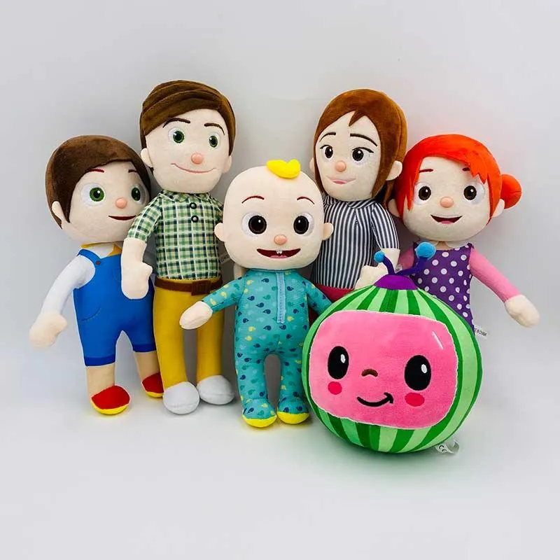 Cocomelon Peluche Toy Soft Dessin animé Famille Cocomélon JJ Famille  Peluche Jouets Enfants Cadeau Joyeux Toy Educative Peluche peluche