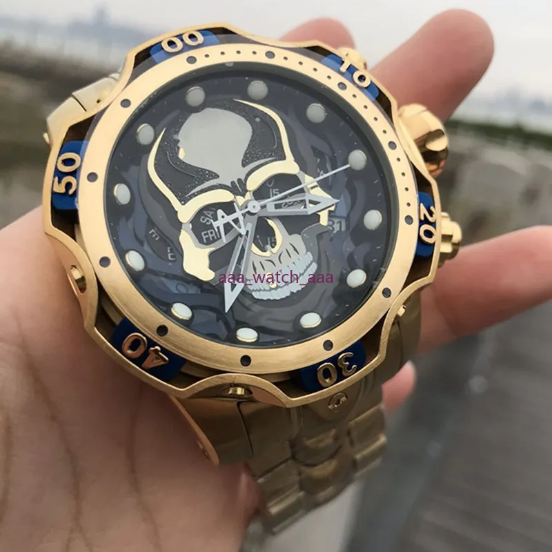 Undefeated Gen III Skull Black Steel Chronograph Japanese