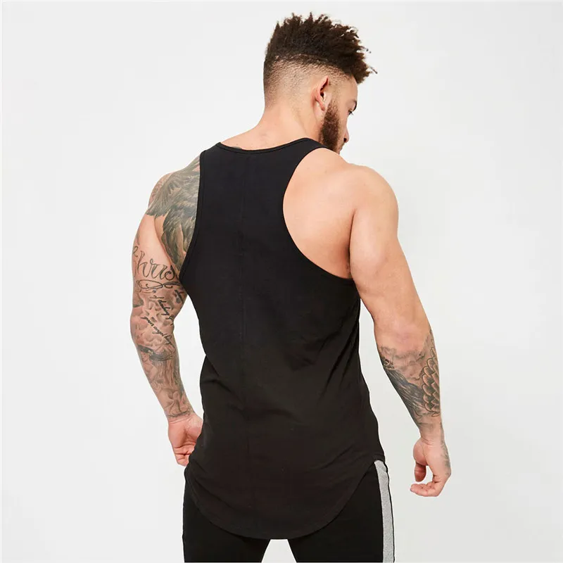 Novo designer de verão dos homens ginásios fitness tank top moda masculina crossfit roupas respirável masculino casual sem mangas camisas colete tops212t
