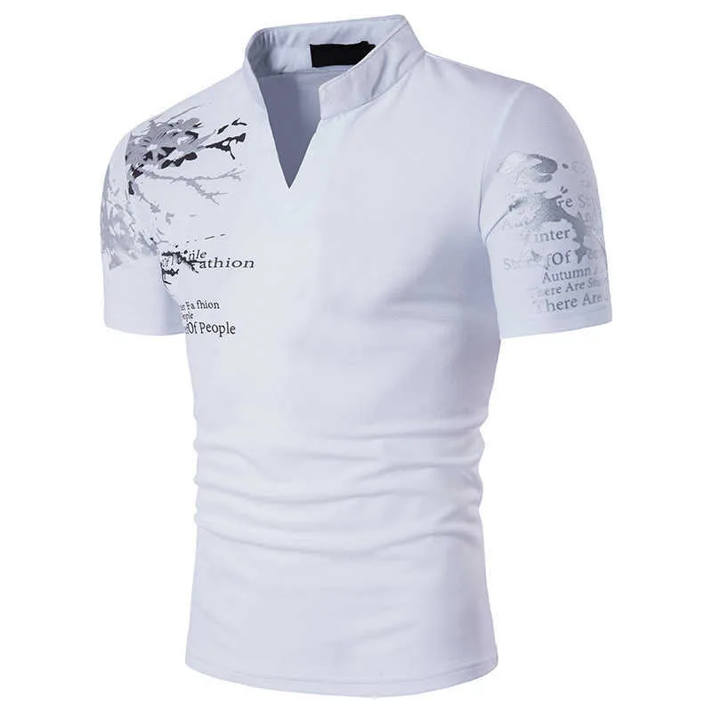 Ffxzsj Designer Fashion Brand Uomo Stampa Camicia a maniche corte Slim Fit Uomo Camicie Casual Polo Homme Q190525