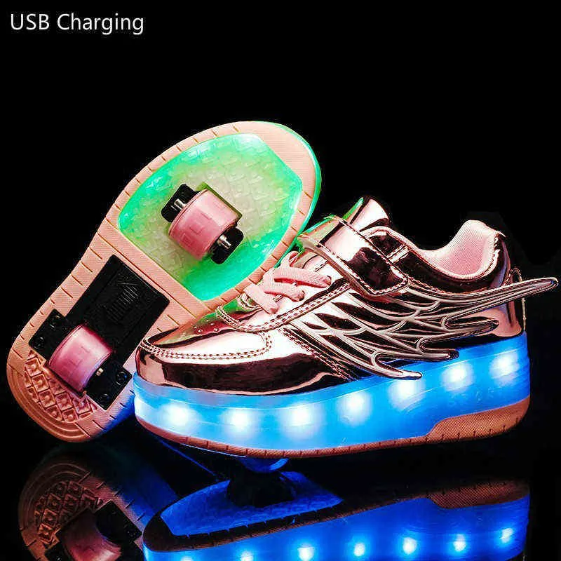 LED Light Up Roller Skate Tennis Shoes For Kids With On Off Dually Wheels G1210 From Make03 34.7 DHgate.Com