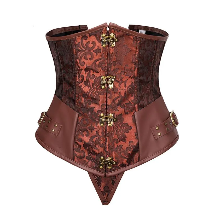 Bustiery gorsets basque kostium klubowy gotycki stalowy steampunk steampunk steampunk top underbust plus size2786