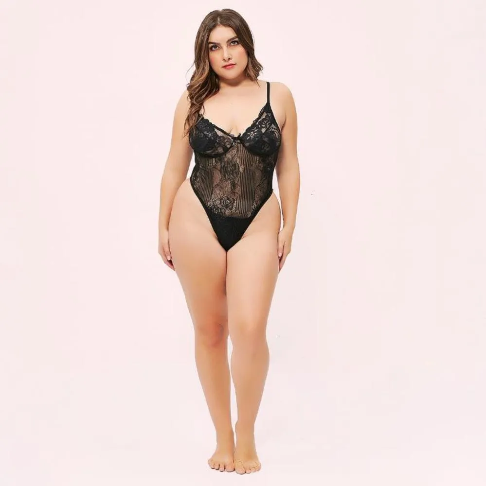 4XL Plus Size Women Sexy Lingerie Hot Erotic Lace Patchwork