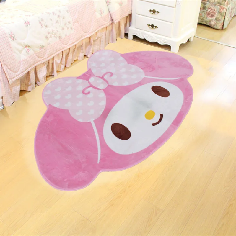 Tapis De Porte Antidérapant Rose My Melody Bow 100x160cm - Velours Doux Décoratif