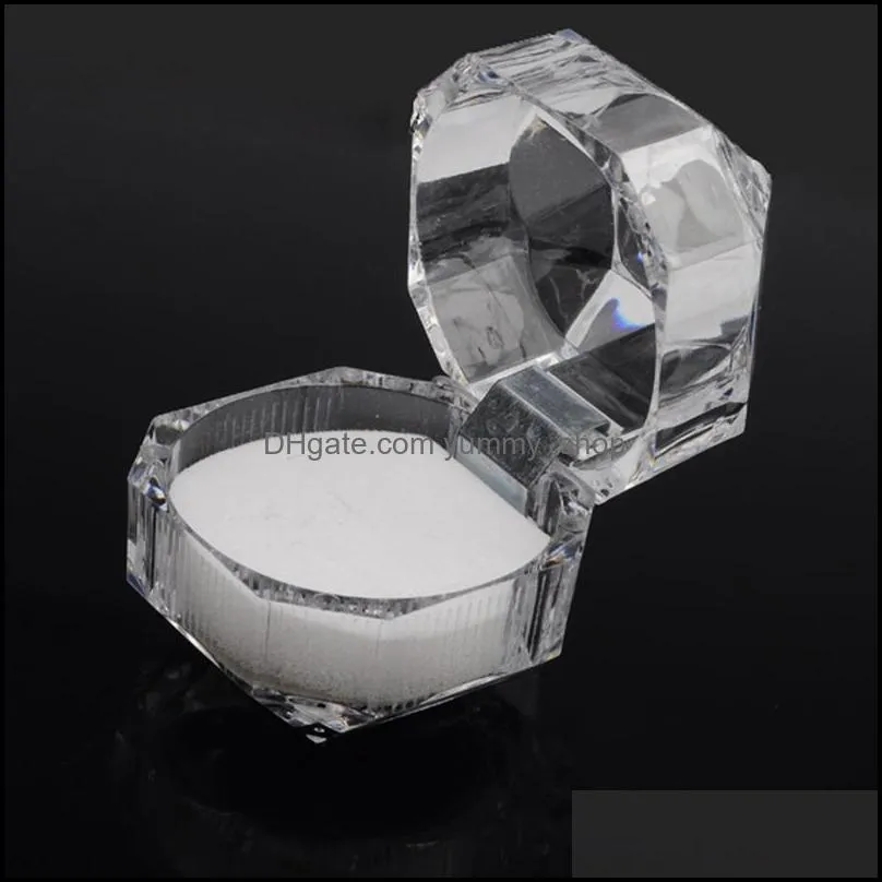 new arrival popular Portable Acrylic Transparent Rings Earring Display Box Wedding Jewelry Package Box Wholesale Free