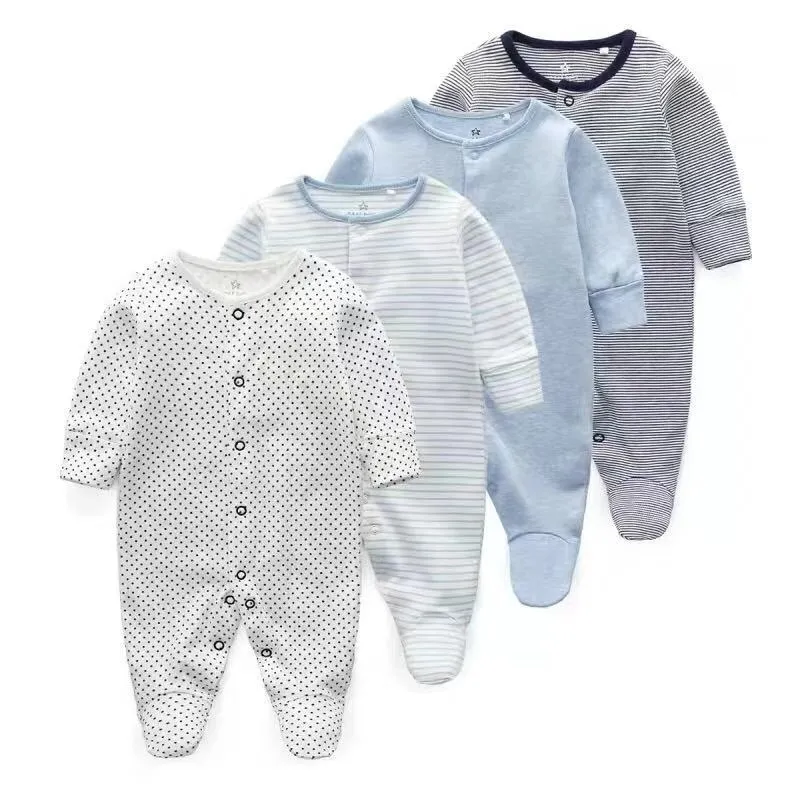 Ropa Para Bebés Recién Nacidos, Pijamas Con Pies Para Niñas, Ropa Para Bebés,  Paquete De 2, Manga Larga, 3, 6, 9, 12 Meses, Monos Para Niños Pequeños  210309 De 16,41 €