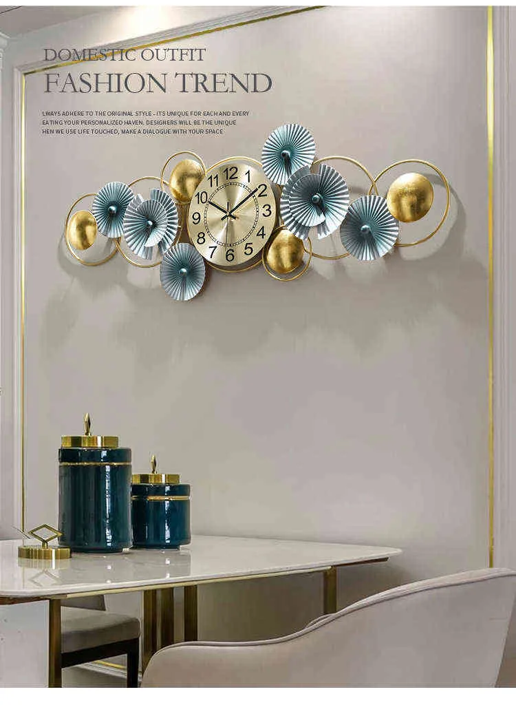 Creative Simple Unusual Pendulum Wall Clocks Modern Design Metal Luxury Digital Silent Unusual