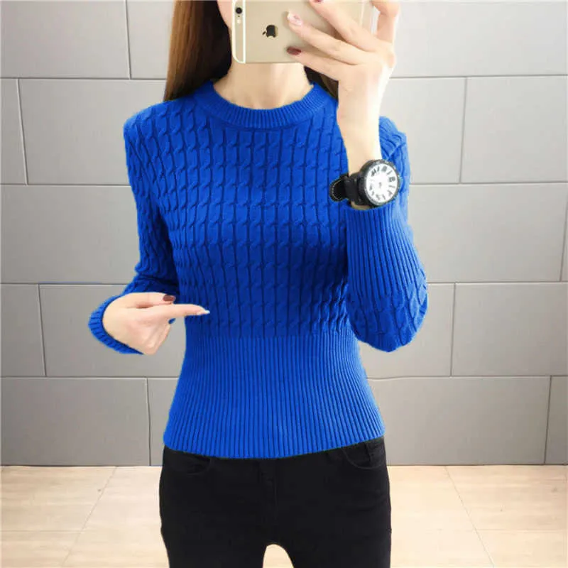 Pullover sweater Women top 2020 Winter slim sweater Female Rib knit sweater New Jumper Pull femme O-neck Dames trui mode kleren X0721