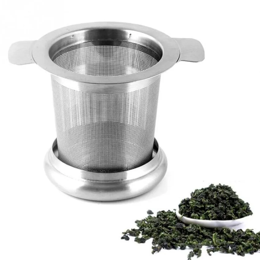 Filtro de té de malla fina Tapa Filtros de café Reutilizables Infusores de té de acero inoxidable ZZA3320