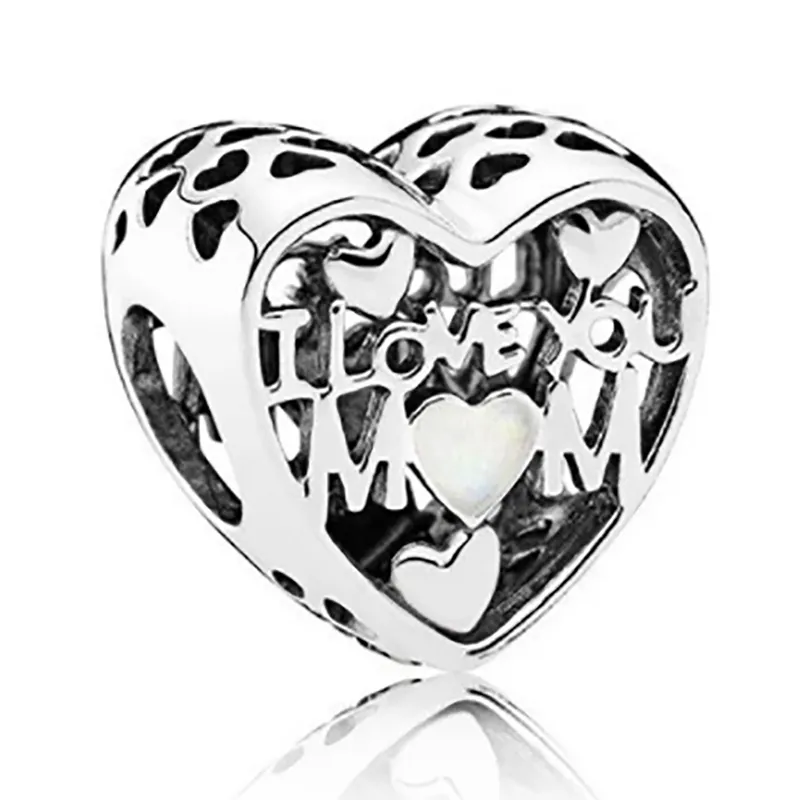 Ny 925 Sterling Silver Fit Charms Armband Love Heart Daughter Friend Mouse Lock Crown Bow Charm för europeiska kvinnor Bröllop Original Fashion Jewelry2398266