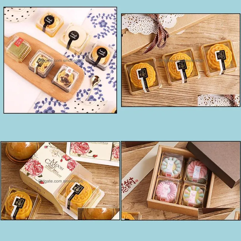 50sets=100pcs Mini Size Black&Gold Bottom Plastic Cupcake Cake Dome Container Wedding Favor Boxes Cupcake Boxes Supplies