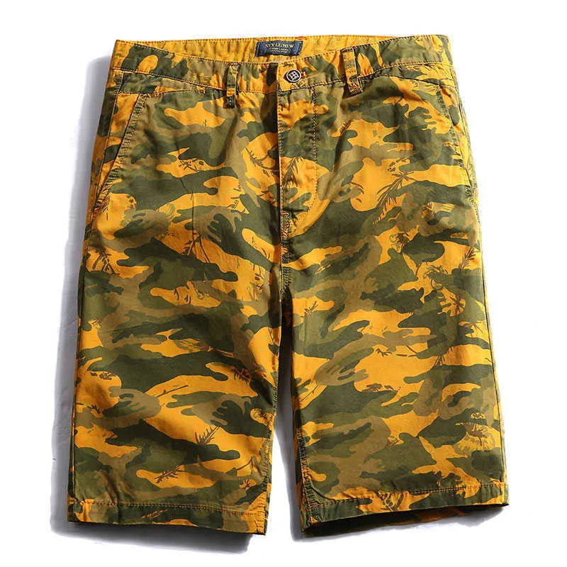 Camouflage Camo Cargo Shorts Hommes Hommes Casual Shorts Homme Loose Work Shorts Homme Pantalon Court estampado masculino 210527