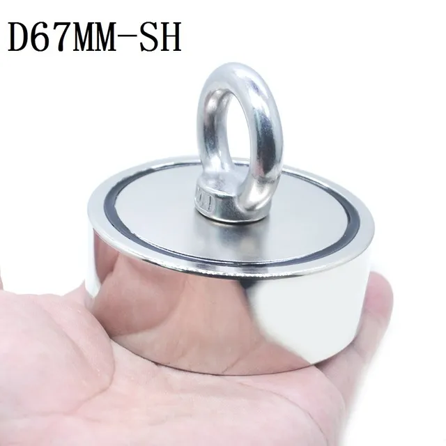 Freeshipping Strong Neodym Magnet Double Side Search Magnet Krok Super Power Salvage Fiske Magnetisk D136mm 600kg Stell Cup Holder