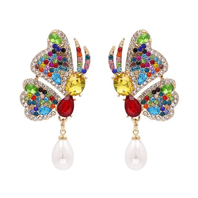 White Earring Teardrop Handmade Bead Statement Lightweight Boho Bollywood  Earrings Women Beads Fabric Earring Set Haldi