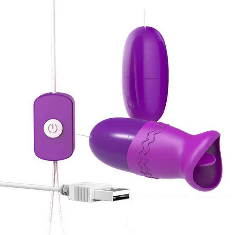 NXY Vibrators Vibrador Multifuncin Para Mujeres Juguetes Sexuale Vibradores Con Control Remoto Punto G Lengua 2 Huevos de Salto Alimentacin Por 220110