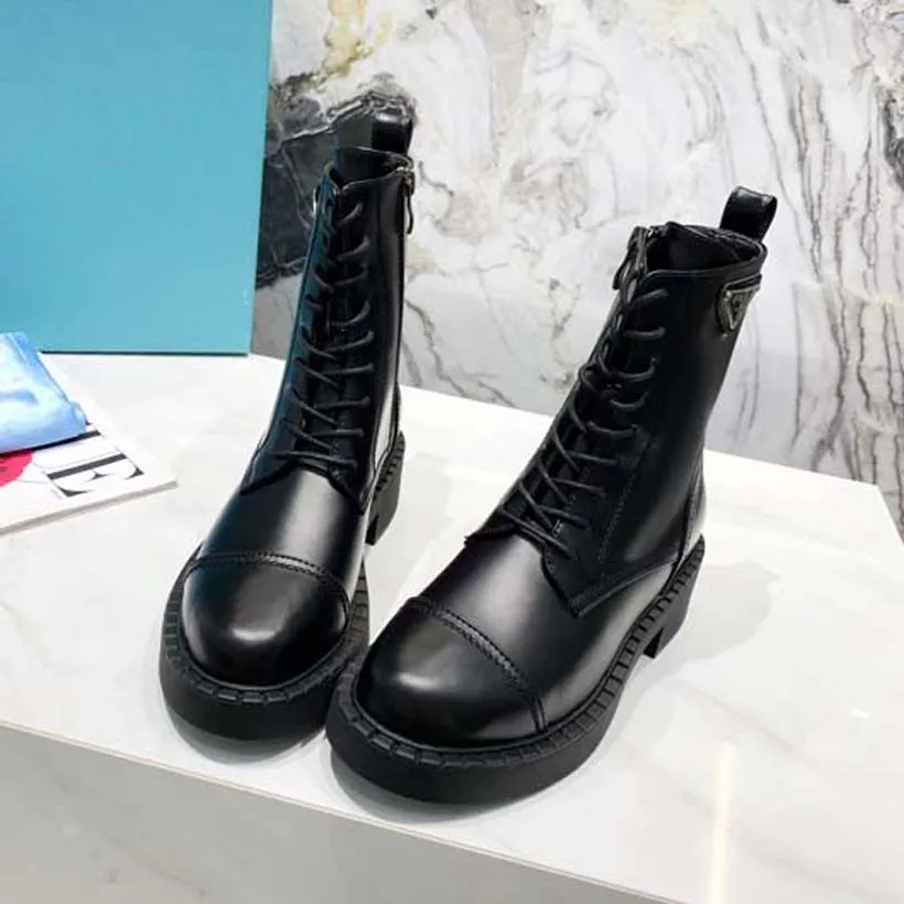 Womens Luxury Original Style Top Patent Calfskin Martin Ankle Boots