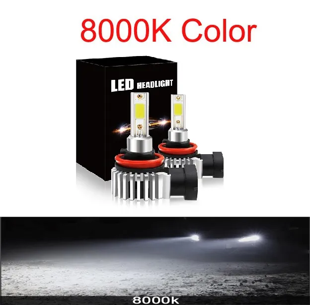 Pampsee Car Headlight COB 12000LM 60W H4 LED H7 CANBUS H1 H3 H8 H11 9005 9006 9007 880 3000K 6000K Bil Auto Headlamp LED Lampor för bil