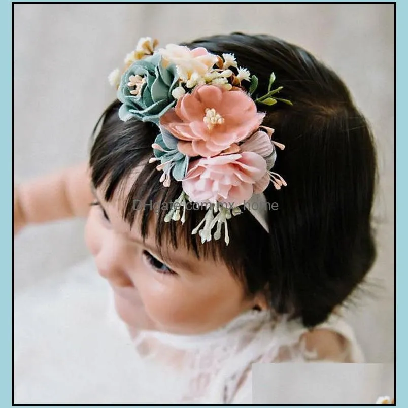 Hair Accessories Children`s Head Flower Headband Headdress Simulation Baby Hairband Mori Girl  Pastoral Style Party