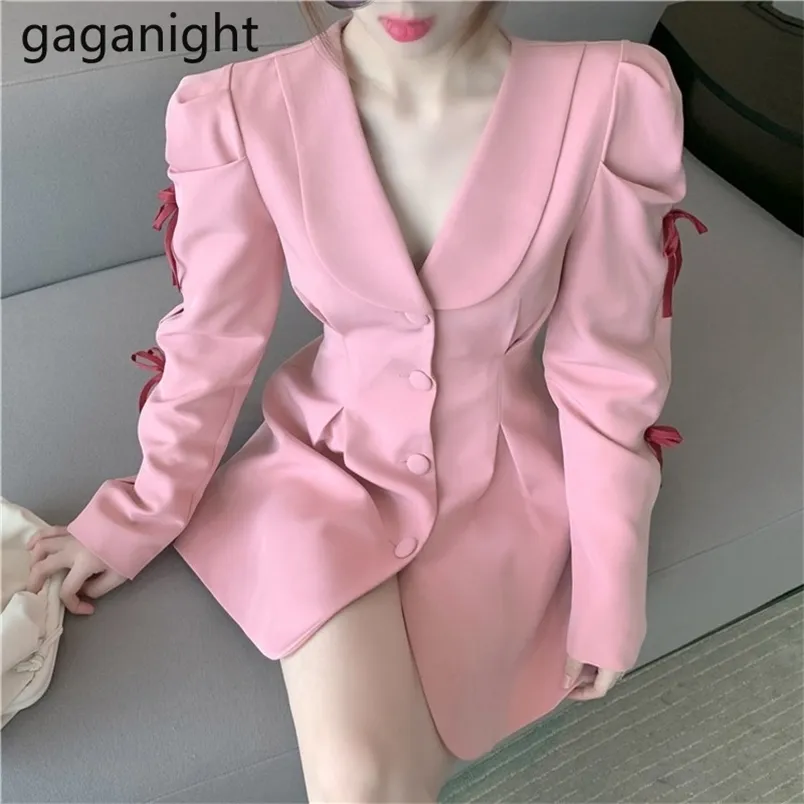Elegant Ladies Blazer A Line Mini Dress Long Sleeve Office Chic Petite  Blazer For Women From Long005
