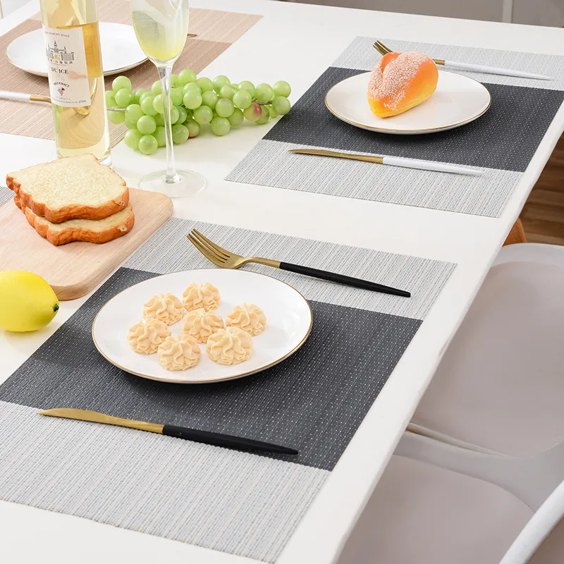 European Style Placemat PVC Table Mat Non-slip Waterproof Disposable Heat Coasters Restaurant Supplies DHL Free Freight
