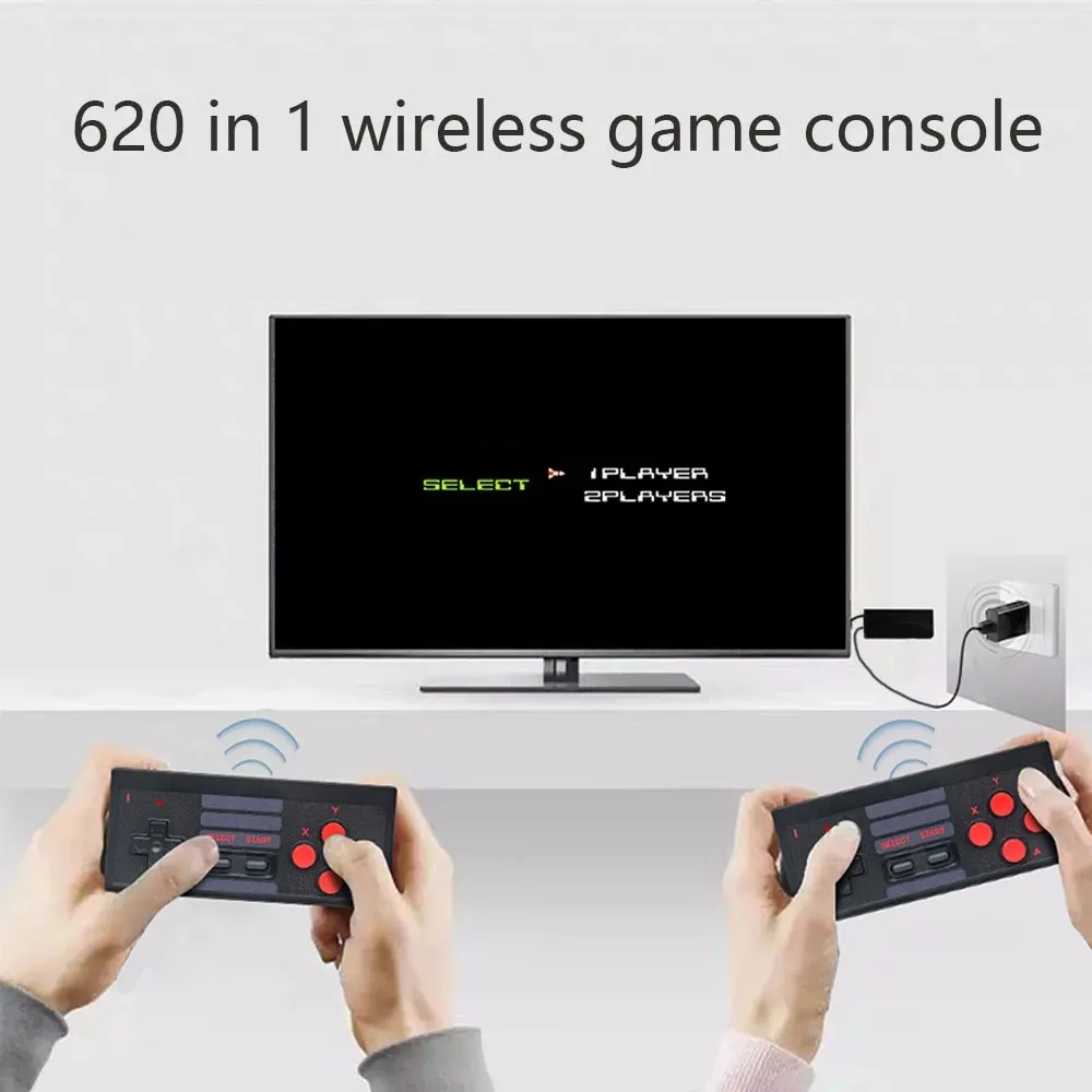 Extreme U-Box 4K Video Game Console Mini Retro Wireless Handheld TV-videor Spelkontroller Inbyggd 620 Classic Support AV-utgång