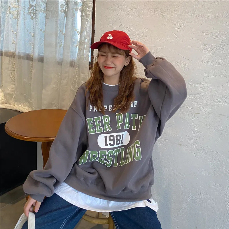 Harajuku Vintage Oversized Oversized Sweatshirt Women For Women