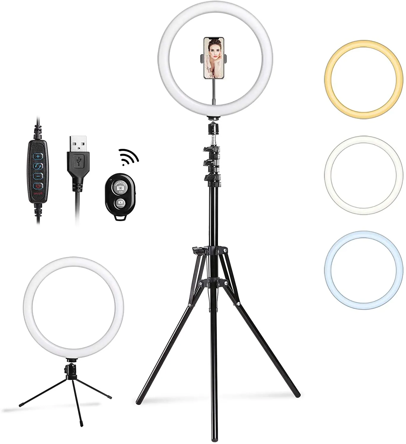 12 "Selfie Ring Light LED Camera illuminazione per YouTube Video Shooting / Fotografia Trucco di bellezza Livestream, Compatibile con IOS Android