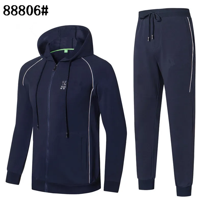 21/22 Nowy Designer Mens Tractuit Moda Bluzy Mężczyźni Sportswear Dwuk kawałek Kapturem + Spodnie Marka Męska Zestaw Dorywczo Bluzy W dniu Bieganie Garnitury Wysokiej jakości