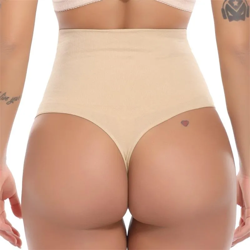 Womens High Waist Thong Tummy Shaper Seamless Thong Slimming Panties For  Underwear, Culotte Gainante Ventre Plat Tanga Shapewear From Yuexianren,  $17.99