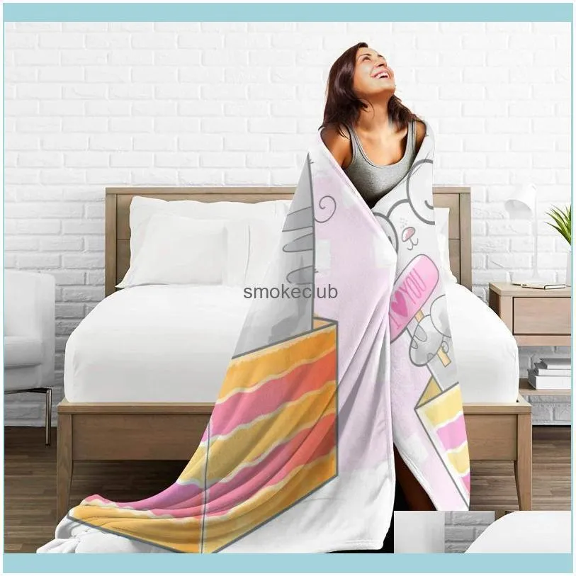 Blankets Super Soft Sofa Blanket Sublimation Cartoon Bedding Flannel Played Bedroom Decor For Children And Adults 16