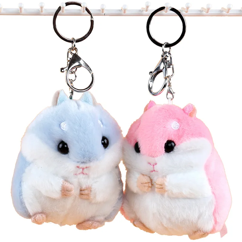 10 sztuk 10 cm Hamster Plecak Dekoracja Ulubiona Pluszowa Mini Wisiorek Keychain Lalki Pierścień Miękka Zabawka