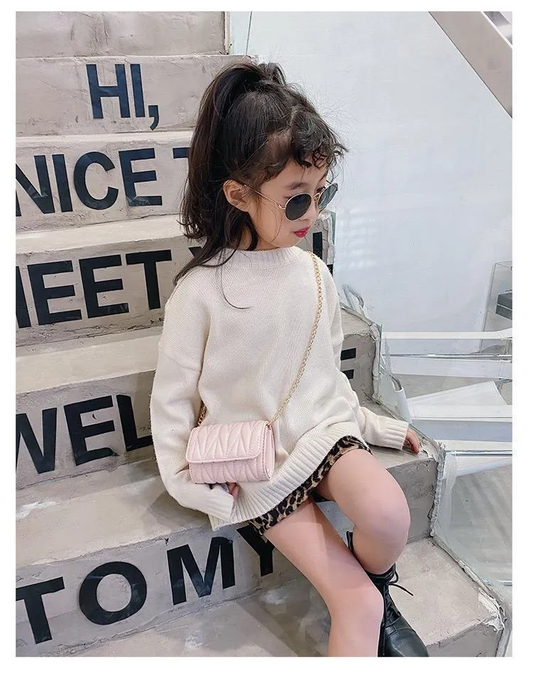Free DHL New INS PU Quality Fashions Designs Kids Girls Solid Purse Handbag Mother And Me Stylish Children School One-shoulder Bags