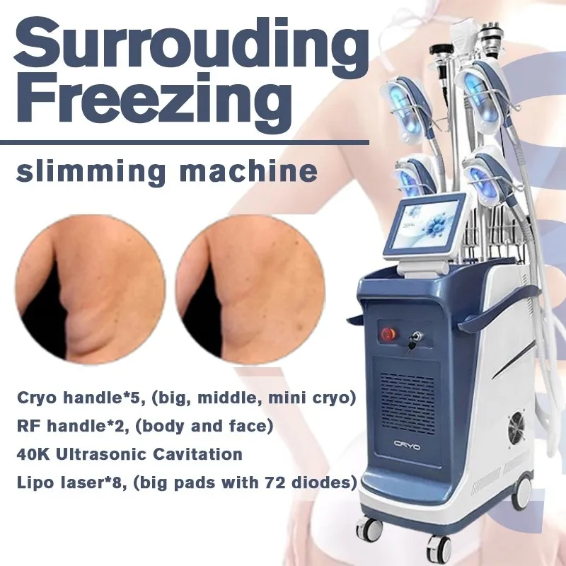 2022 Design unico Cryolipolysis Fat Freeze Slimming Cool Technology 3 Cryo Handles Fat Freezing Cellulite Removal Machine