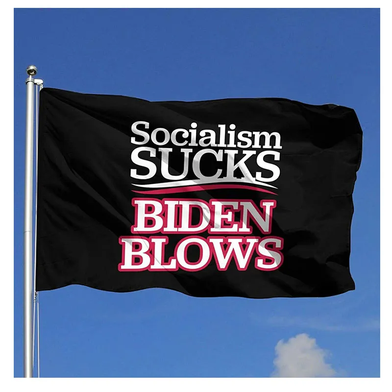Socialism Sucks Biden Blows 3x5 Ft Flag Outdoor Flag House Banner Premium Flag with Brass Grommets