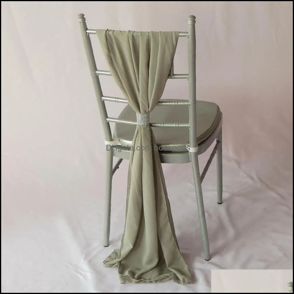 50pcs Chiffon Chair Sash Chiavari Chair Decoration Sashes For Wedding Birthday Party