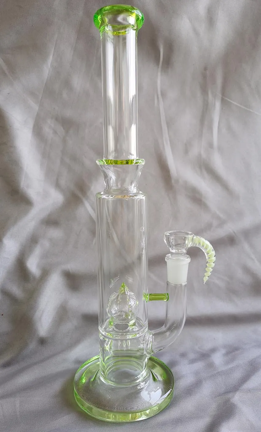 Vintage Pulsar 14 pouces verre coloré Bong eau fumer narguilé tuyau 18mm femelle Joint Bubbler Heady Oil Dab Rigs avec bol de couleur