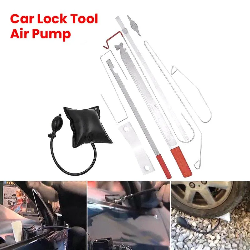 Ausblasbare Pump-Autofahrzeug-Türschlüssel Ausschalten von Notfall Open Unlock Tortable Tool Kit Air Lock-out Set Accessoires243Z