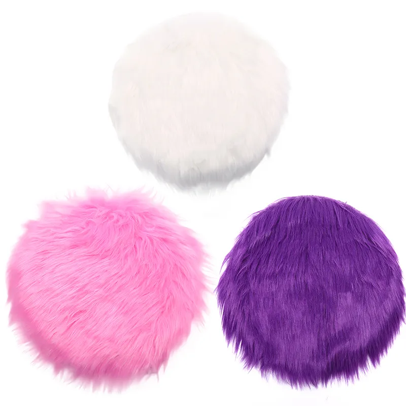 Cushion/Decorative Pillow Sale!1 pc Solid Warm Wool Round Stool Thickening Dining Cushion Anti-Slip Seat Chair Mat Pad