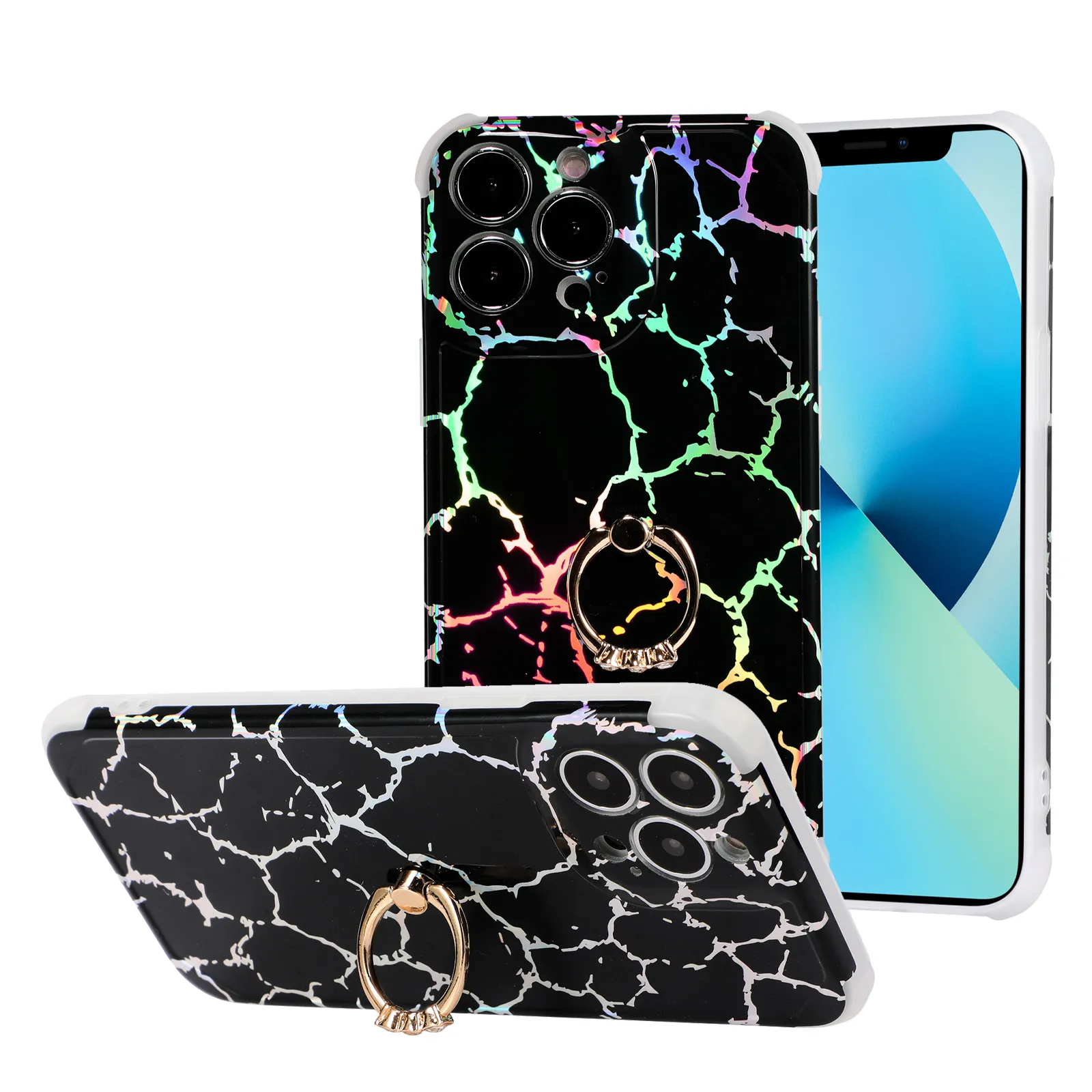 Мраморный Стиль Чехол Для Телефона Для IPhone 11 12 13 PRO MAX COVER  Лазерный Блеск Чехол Силиконовый Мягкий Бампер С Кристаллическим  Металлическим Кольцом Пальцев Ремешок Держатель От Accessoriessales1111,  383 руб. | DHgate